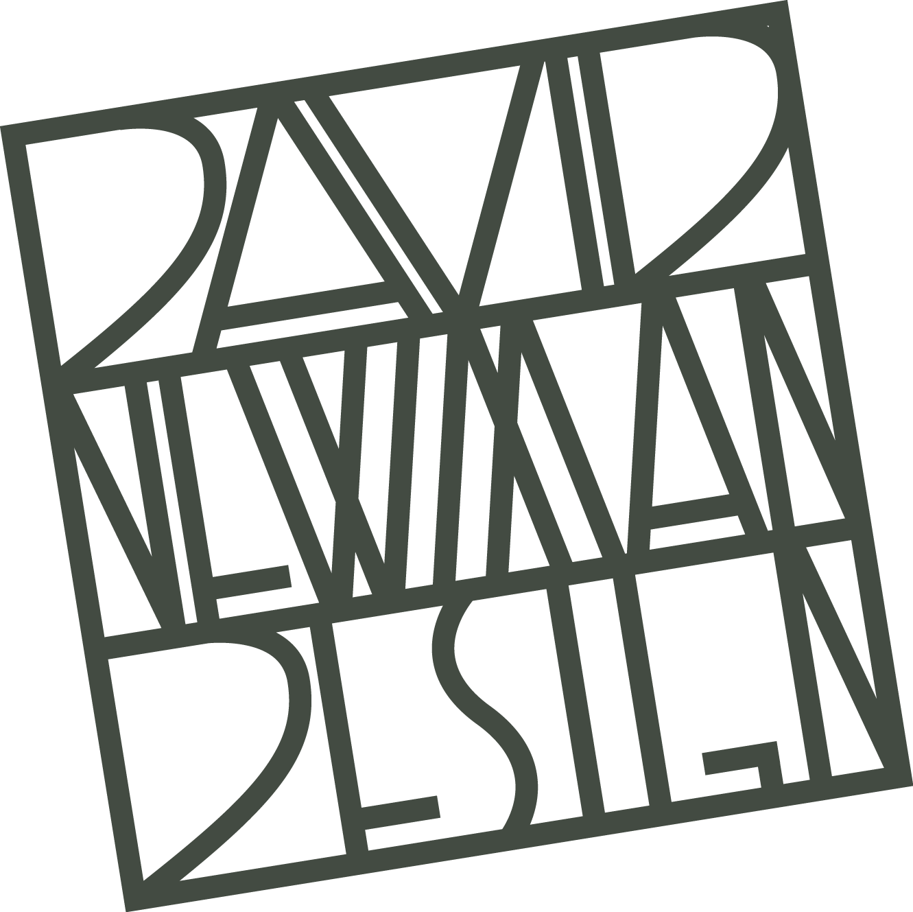 David Newman Design Logo, an art nouveau typographical experiment